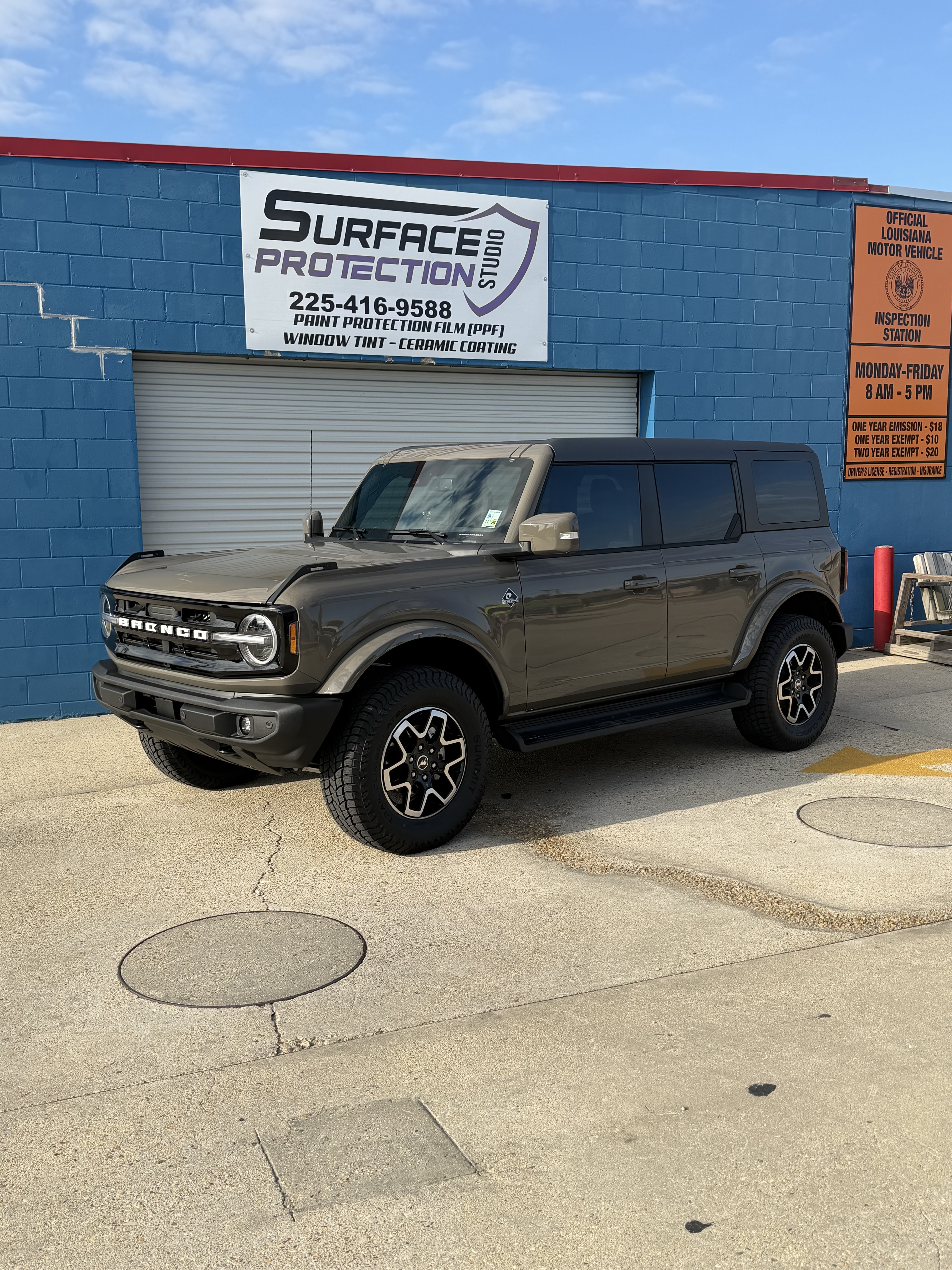 Completed vehicle window tinting